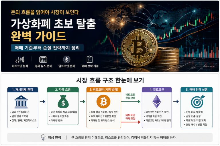 가상화폐 초보 탈출을 위한 선물 거래 방법과 매매 구조를 정리한 가이드 이미지