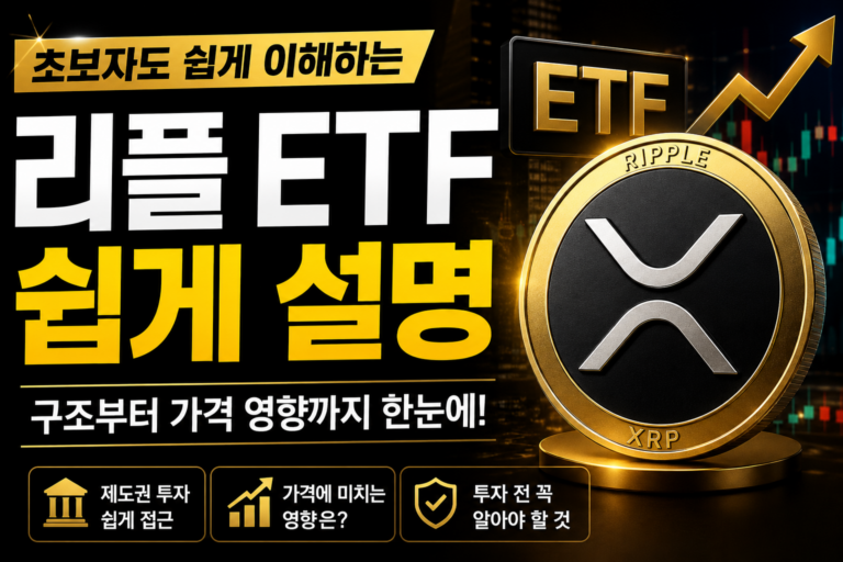 리플 ETF 쉽게 설명 썸네일 이미지, XRP ETF 구조와 가격 영향 분석